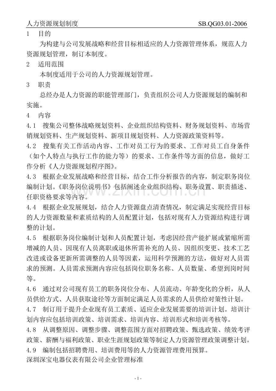 人力资源管理制度(草案).doc_第1页