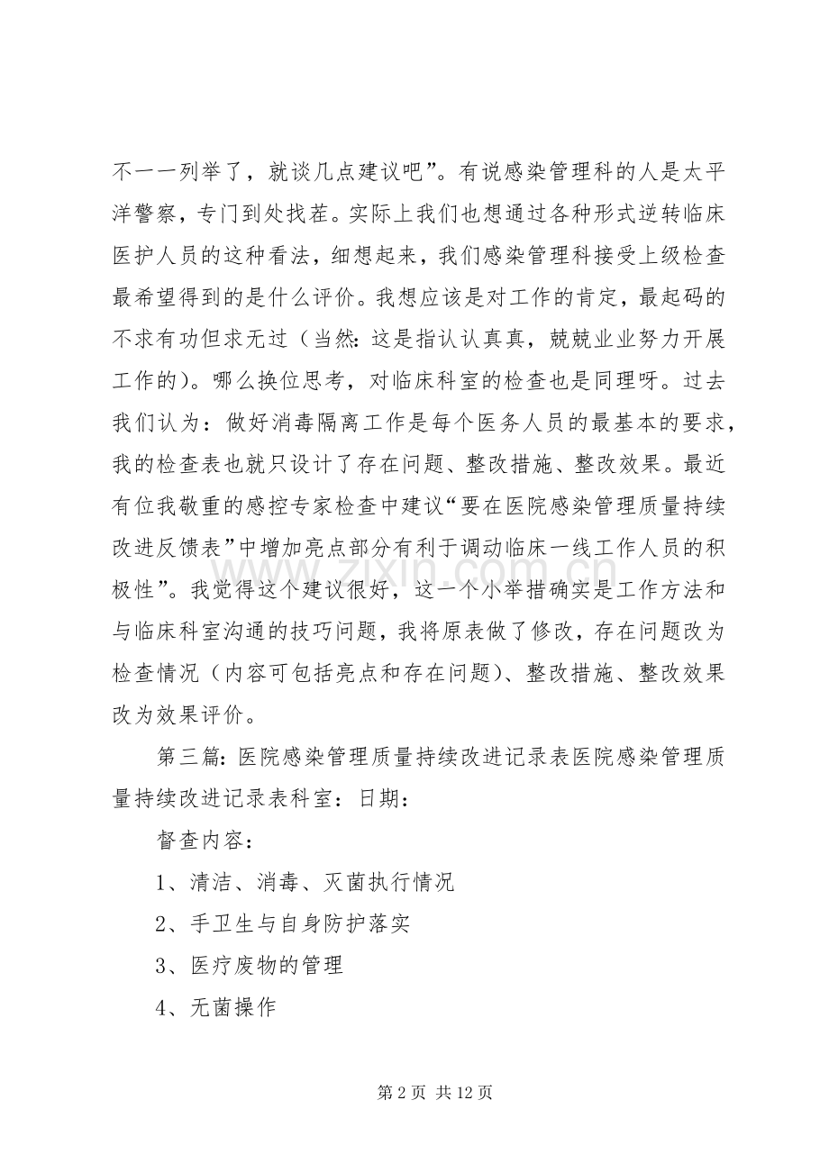 医院感染管理质量考核及持续改进规章制度.docx_第2页