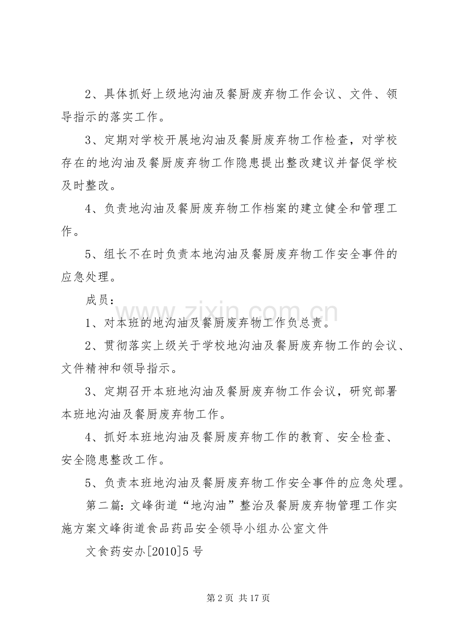地沟油及餐厨废弃物工作领导小组及职责要求[最终版].docx_第2页