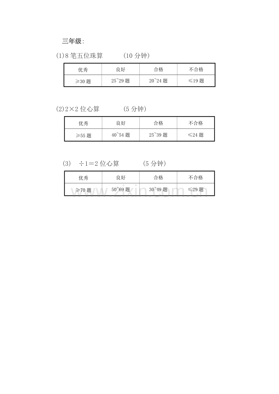 第一学期期末珠心算检测项目及标准.doc_第2页
