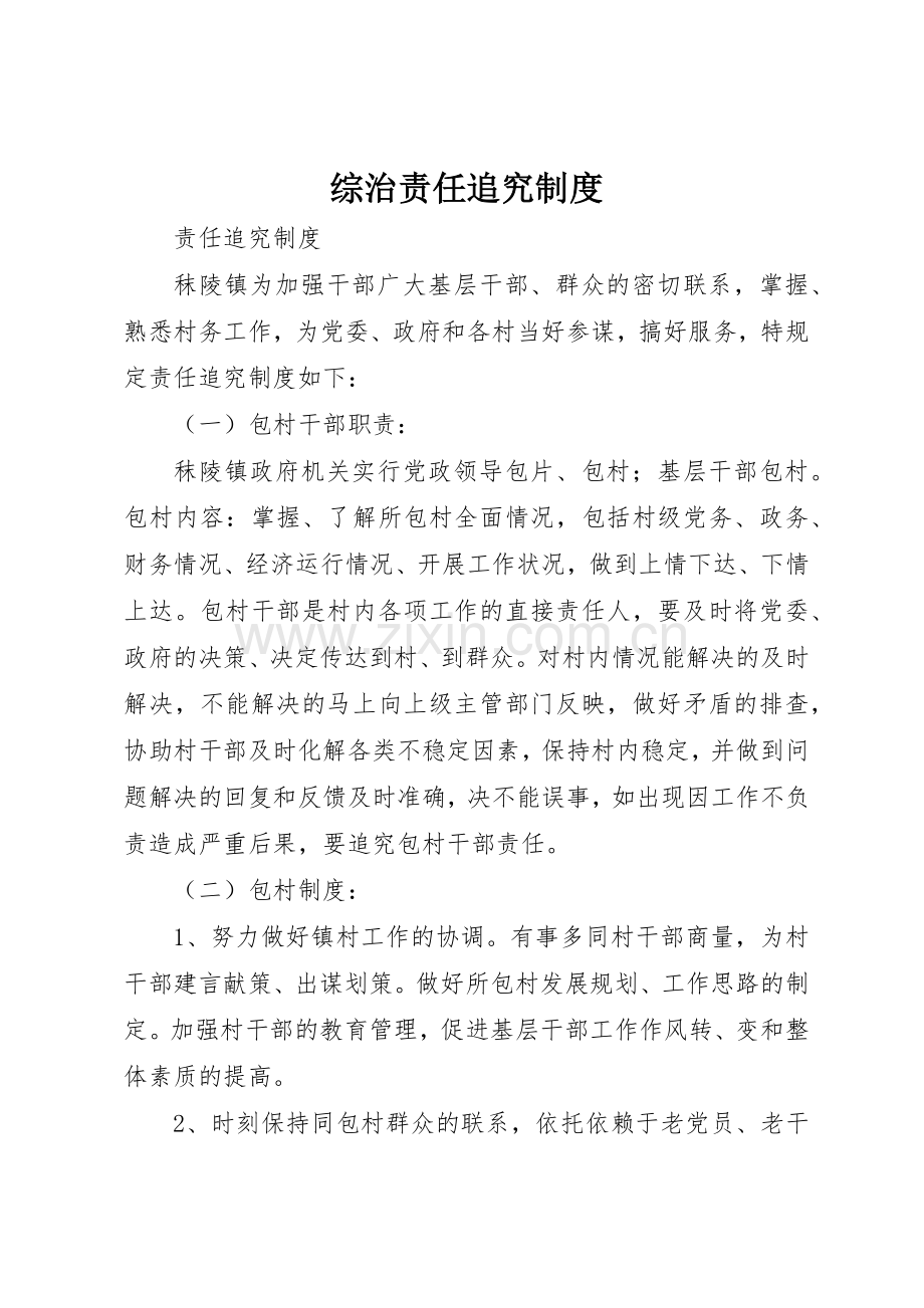 综治责任追究规章制度细则.docx_第1页