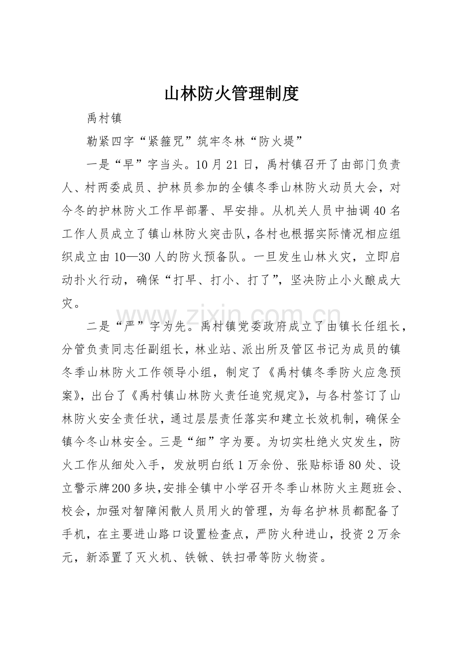 山林防火规章制度管理.docx_第1页