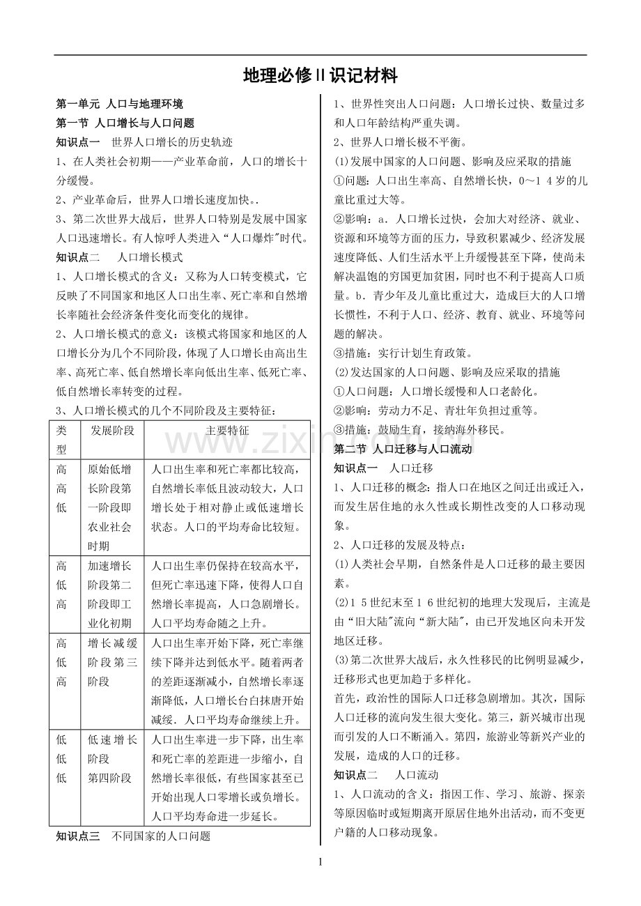 地理必修二识记内容.doc_第1页