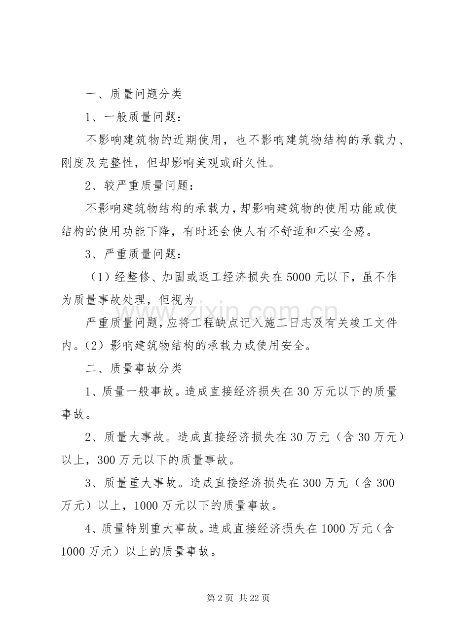质量事故、问题处理及质量改进规章制度(通用版本).docx_第2页