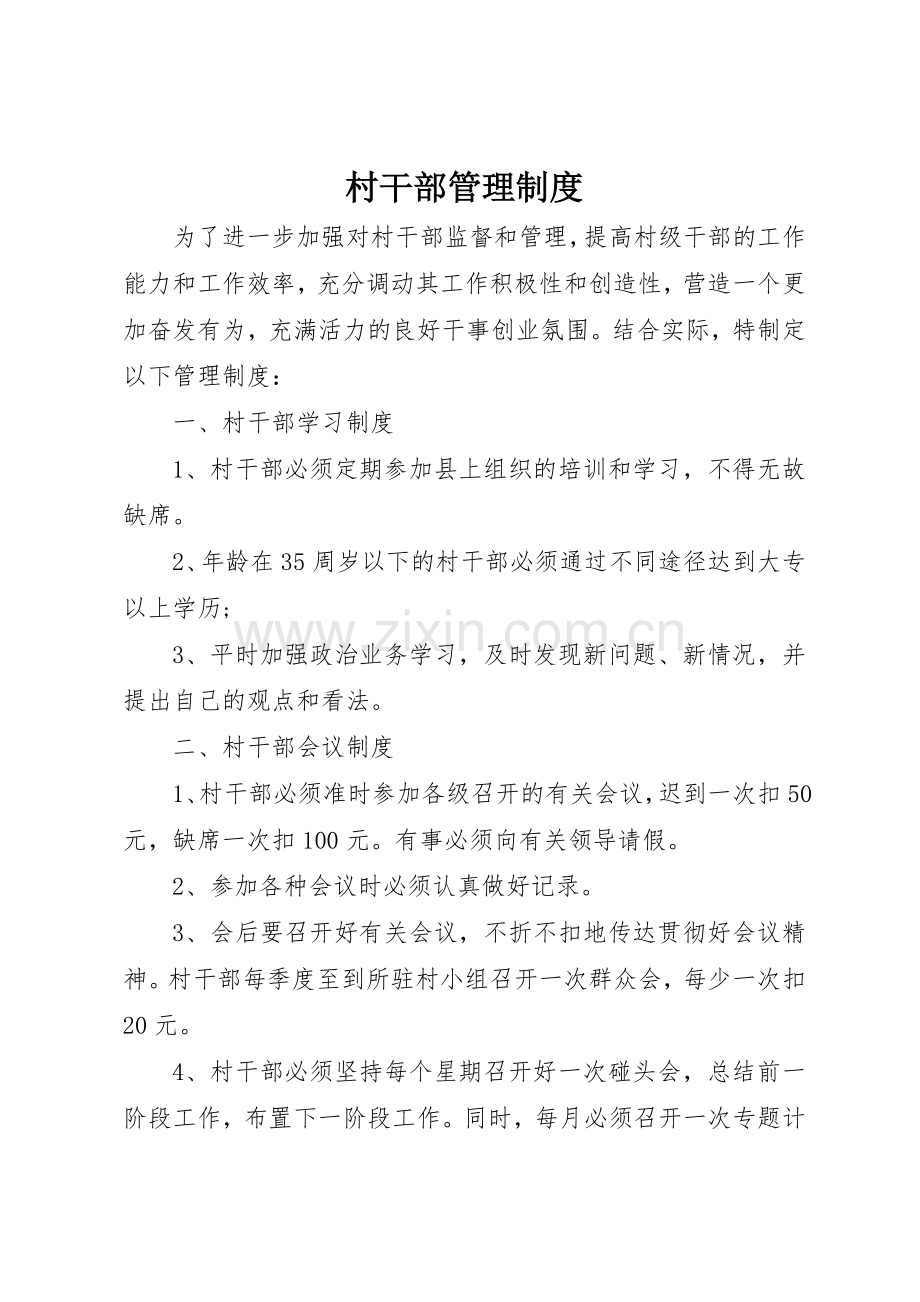 村干部管理规章制度 (18).docx_第1页