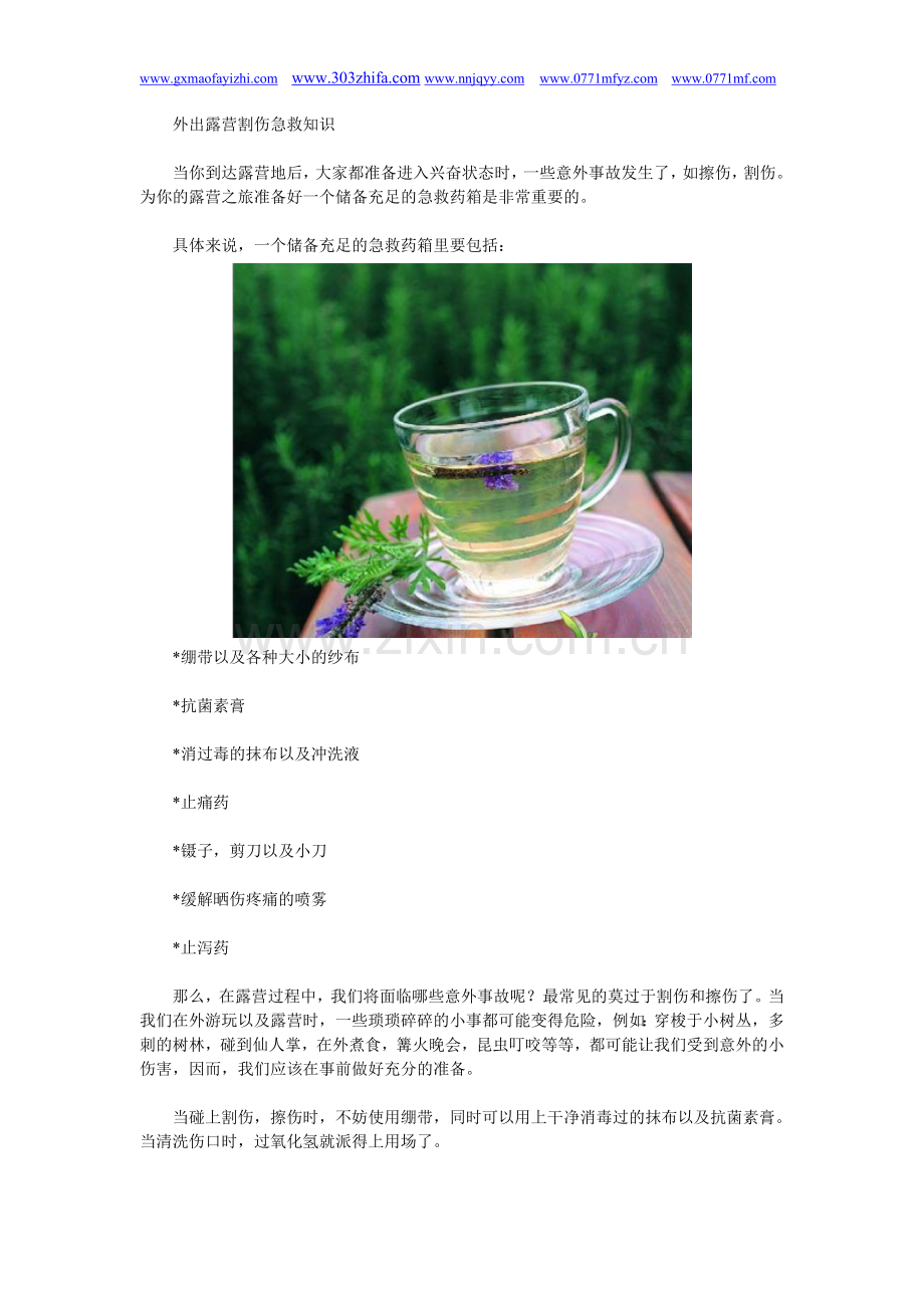 外出露营割伤急救知识.doc_第1页