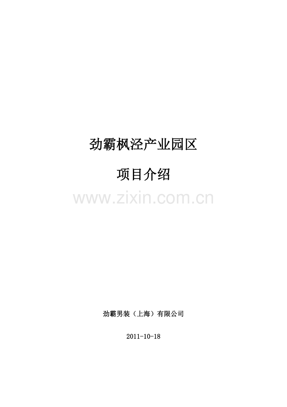 劲霸枫泾园区项目介绍1.2.docx_第1页