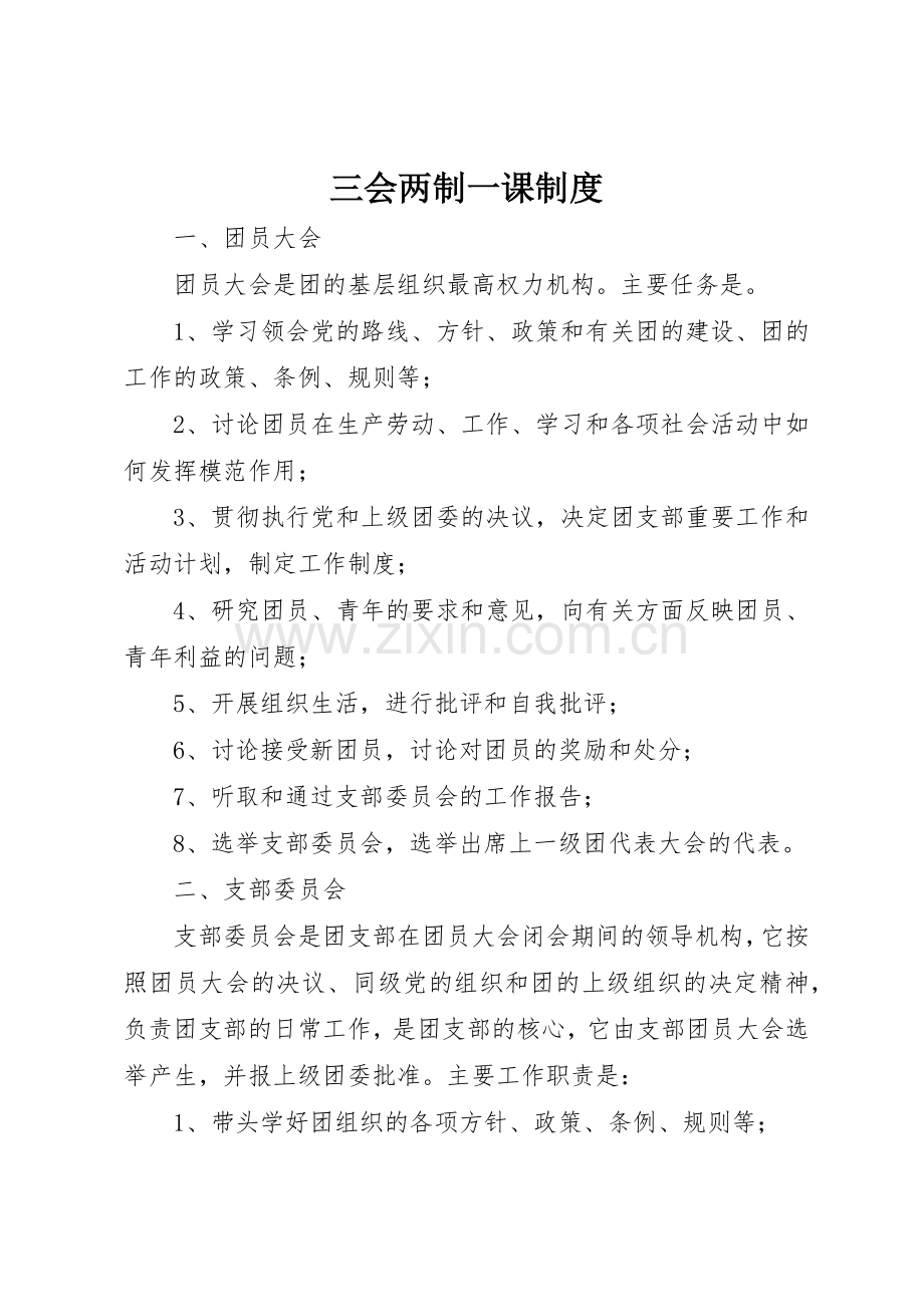 三会两制一课规章制度细则.docx_第1页