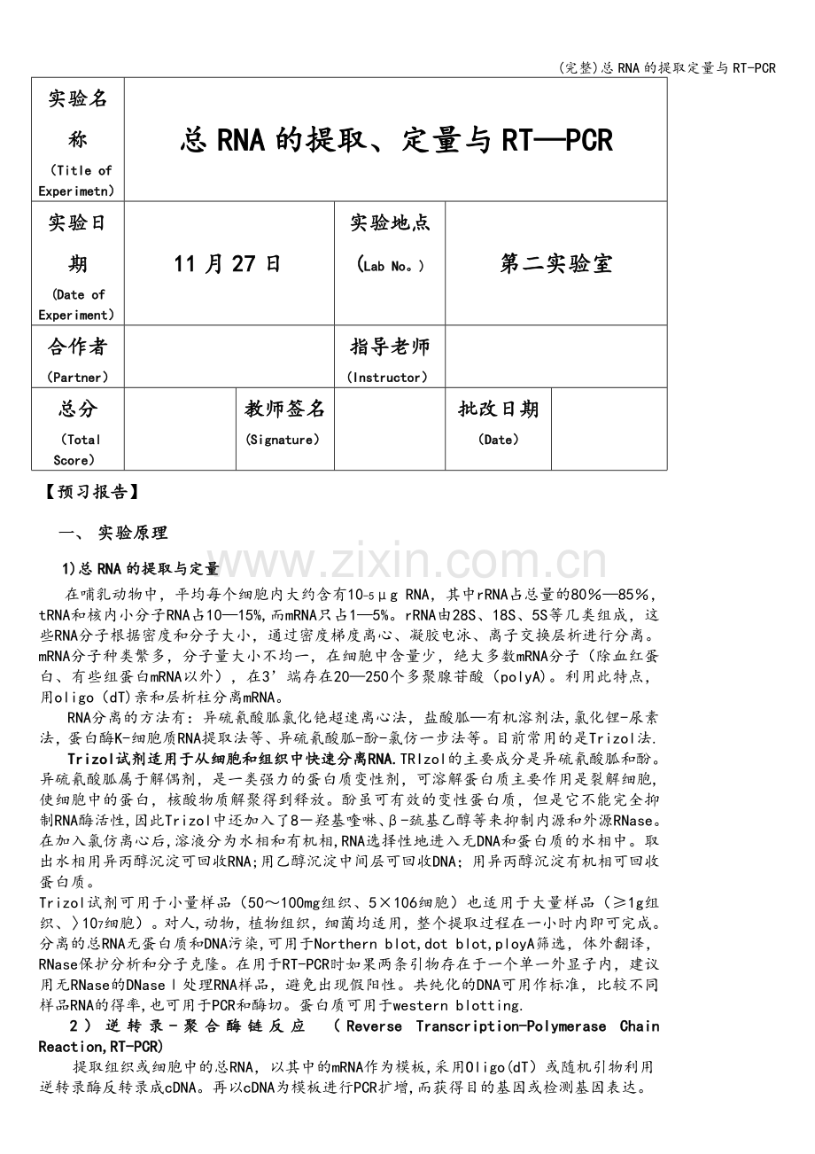 总RNA的提取定量与RT-PCR.doc_第2页