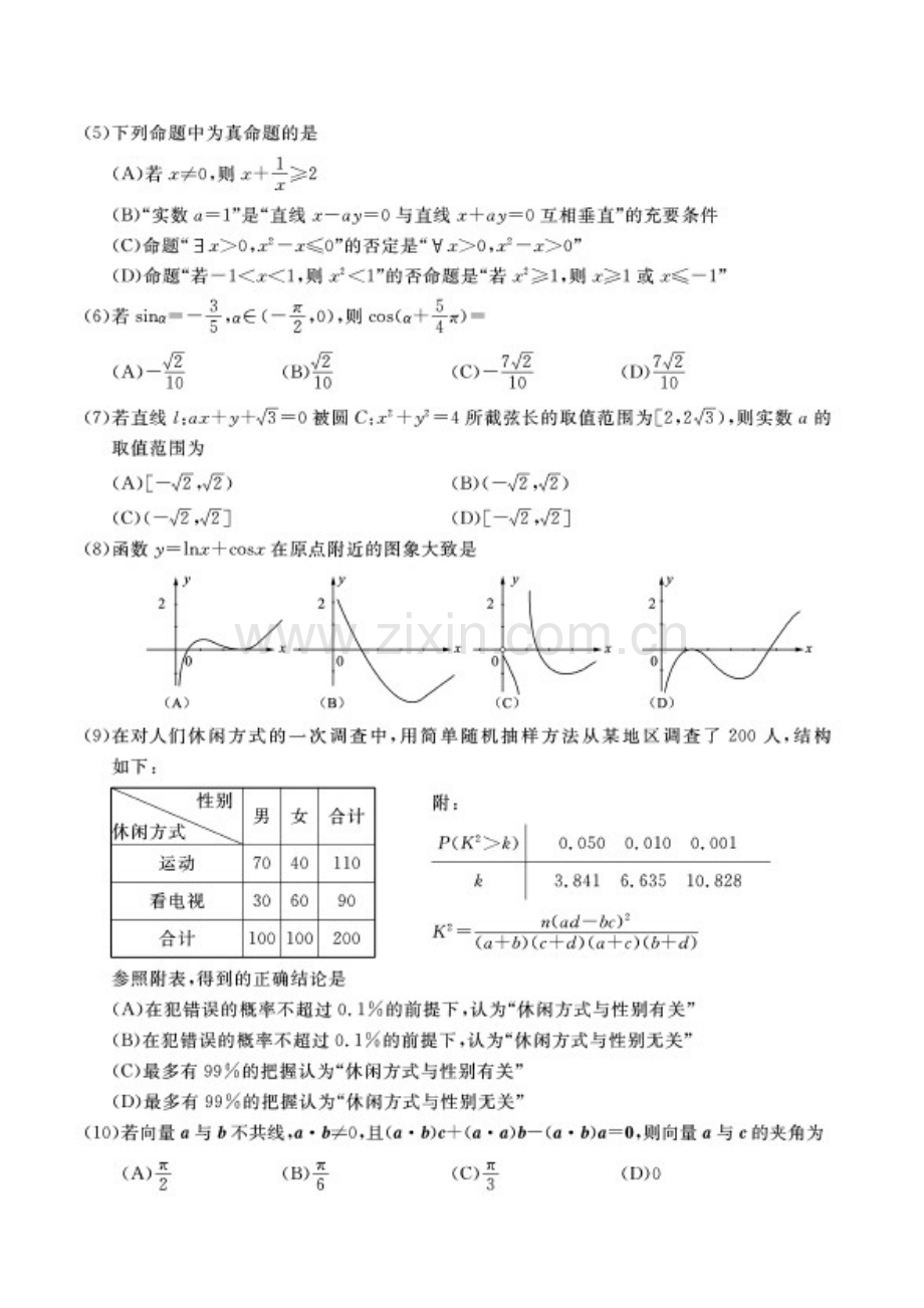 2013年高考样题(山东卷)-理科数学及答案.doc_第2页