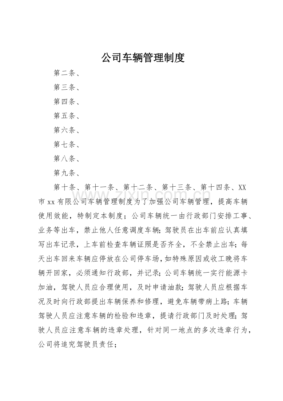 公司车辆管理规章制度_2 (8).docx_第1页