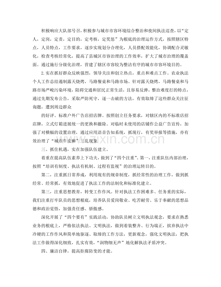 城管执法个人工作参考总结（通用）.doc_第2页