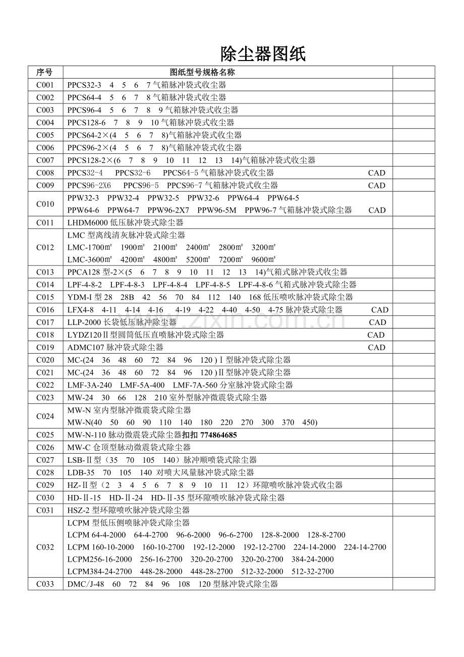 除尘器图纸设备资料.doc_第1页