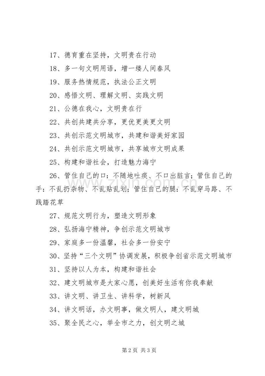 六城联创宣传标语大全.docx_第2页