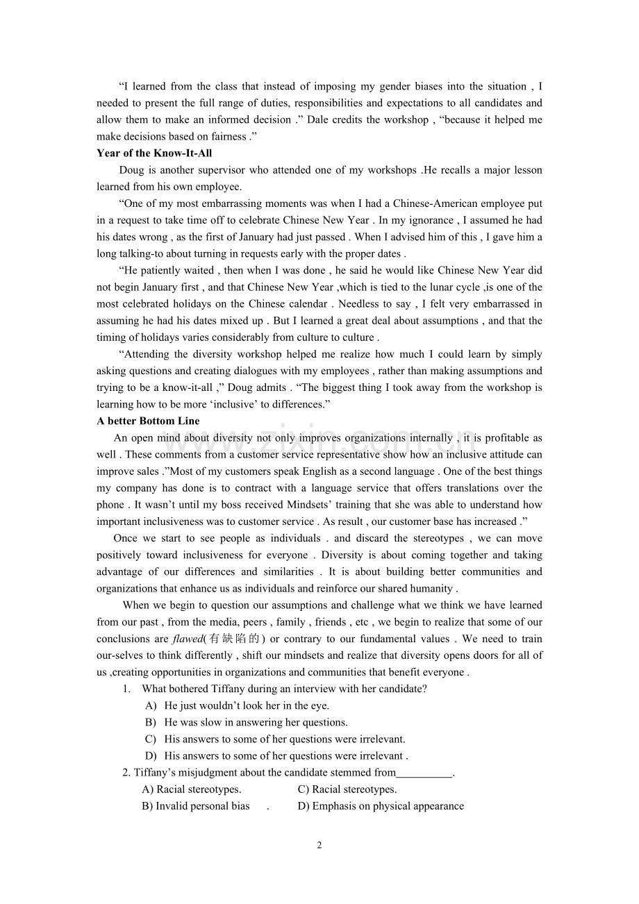 CET4历年真题及答案.doc_第2页