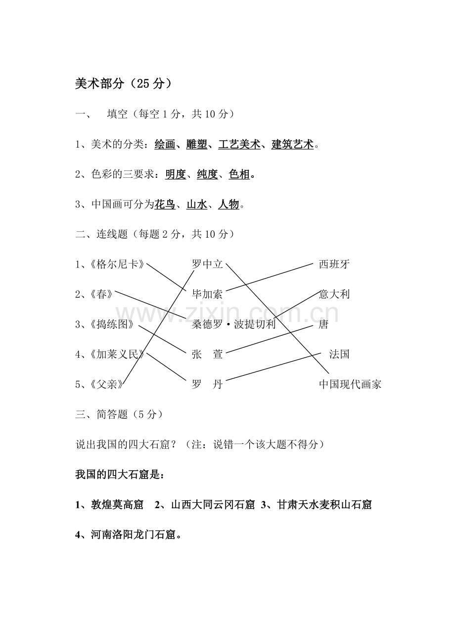 艺术常识笔试试题答案.doc_第2页