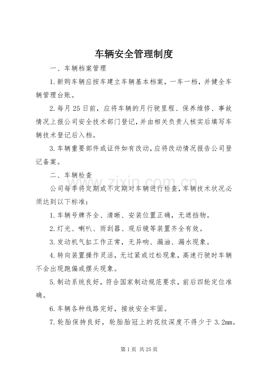 车辆安全管理规章制度 (9).docx_第1页