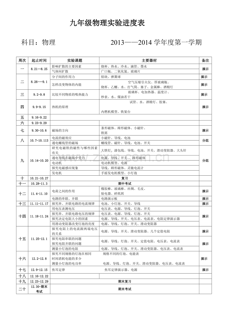 八年级物理实验教学进度表.doc_第2页