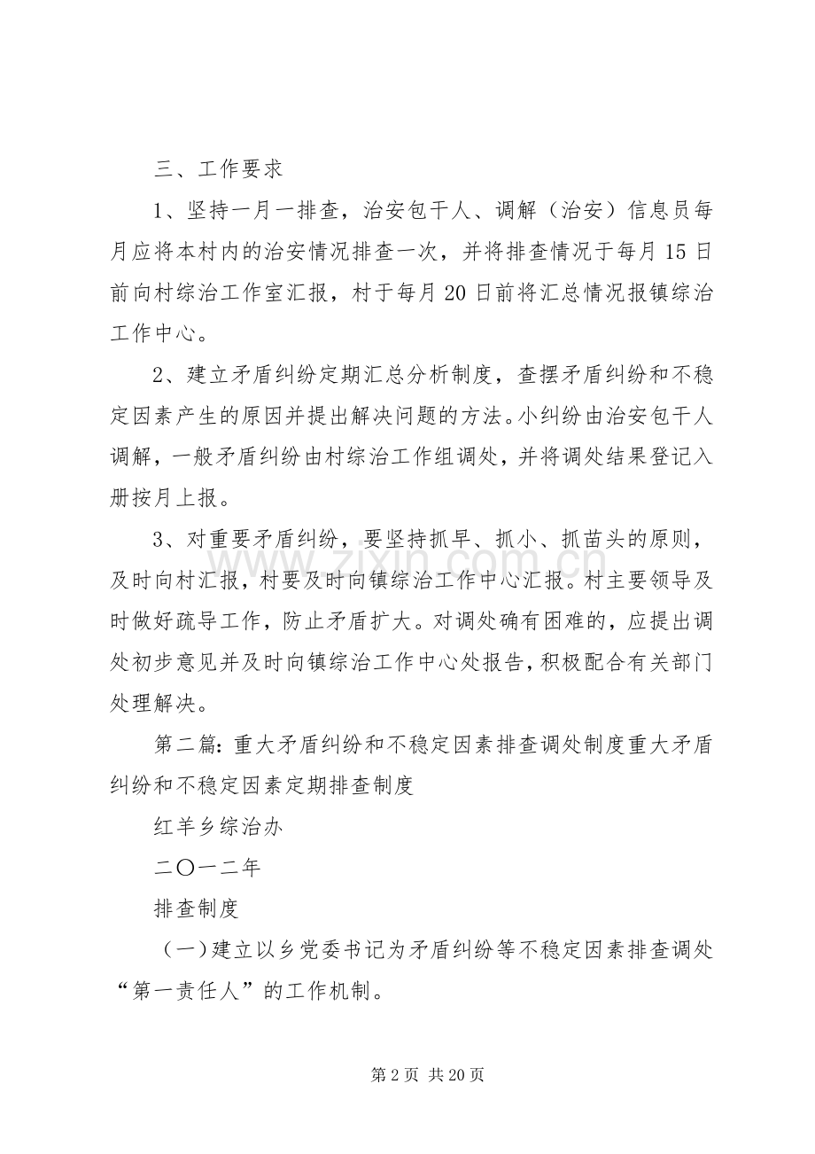 矛盾纠纷和不稳定因素排查化解规章制度.docx_第2页