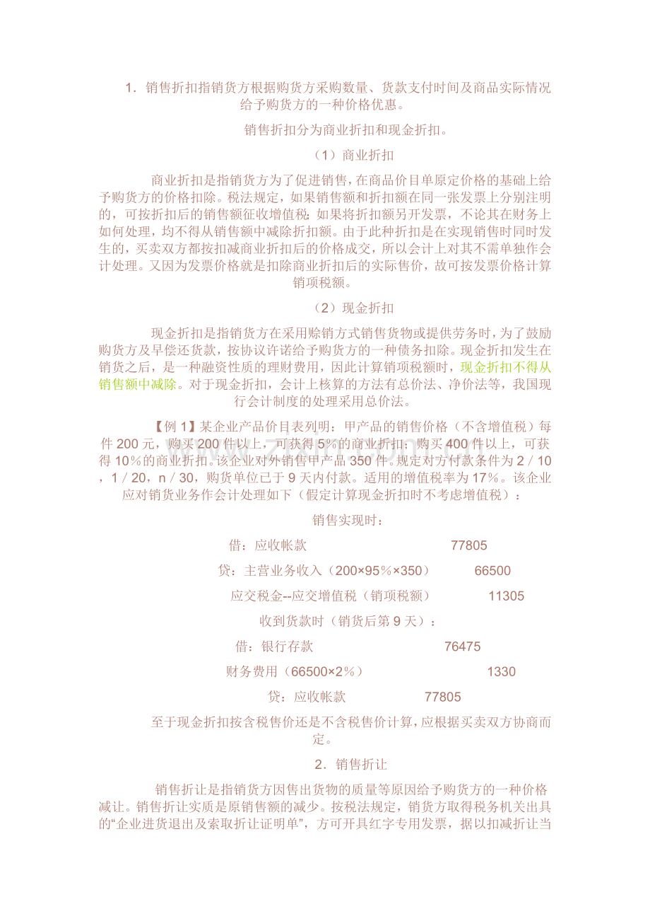 销售折扣与折让.doc_第1页