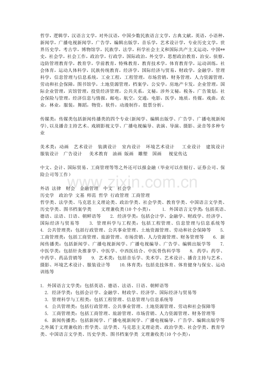 文科生可以报考的专业大全.doc_第1页