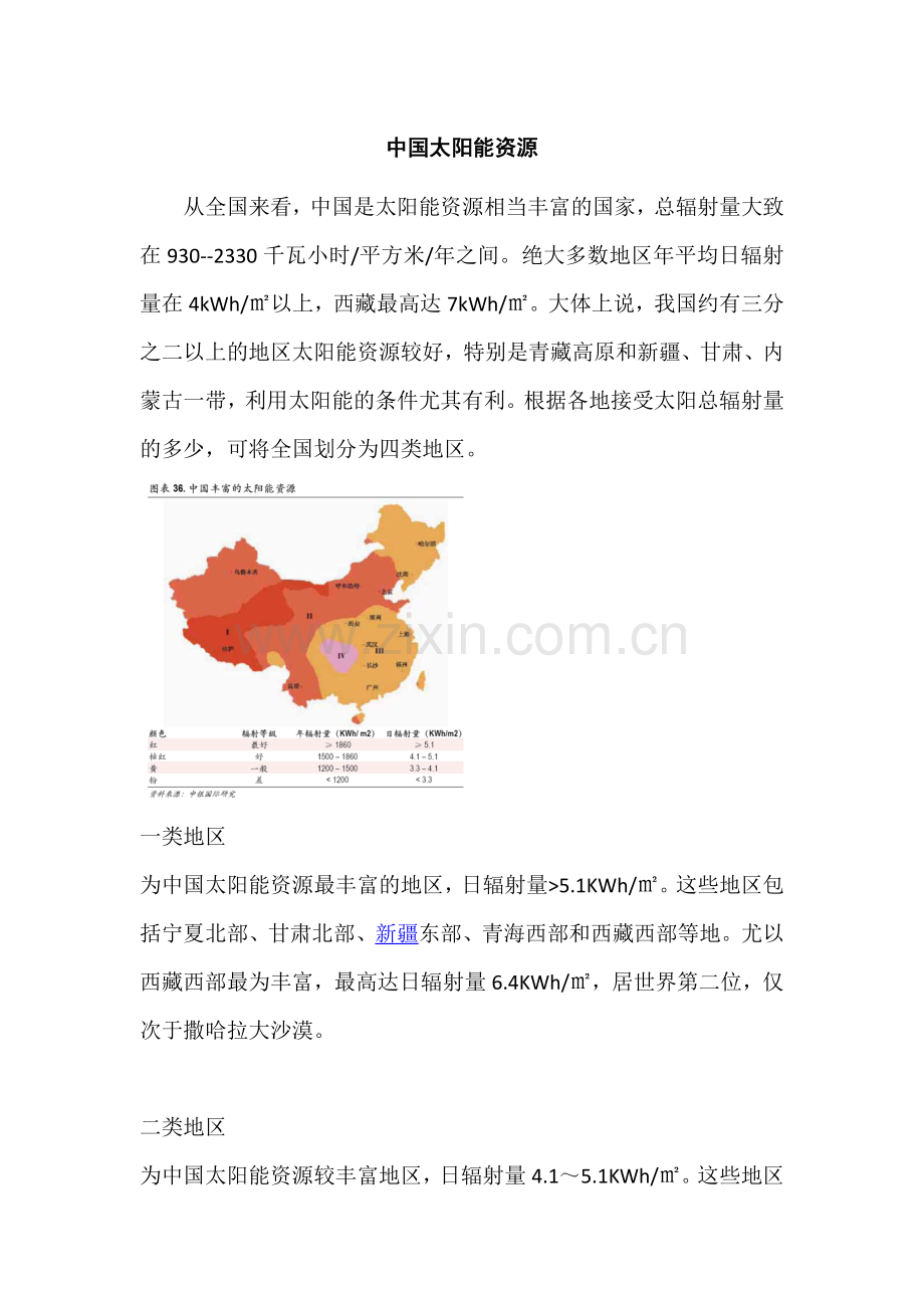 中国太阳能资源.doc_第1页