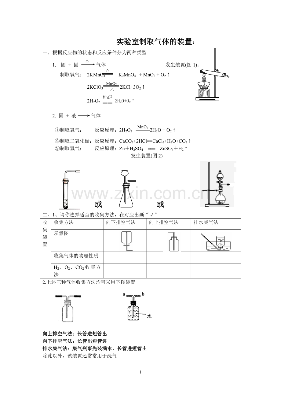 实验室制取气体的装置123.doc_第1页