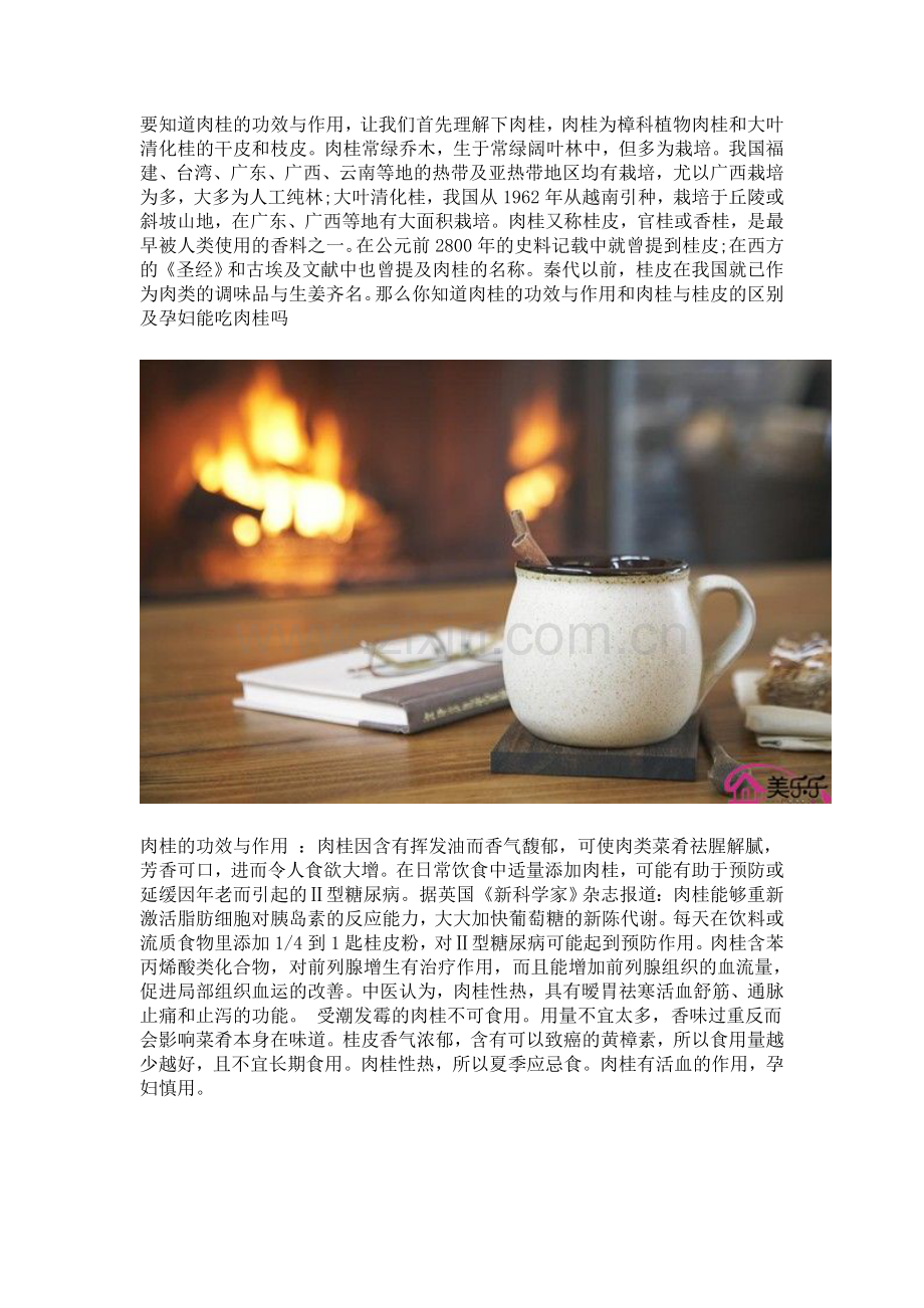 肉桂的功效与作用.doc_第1页