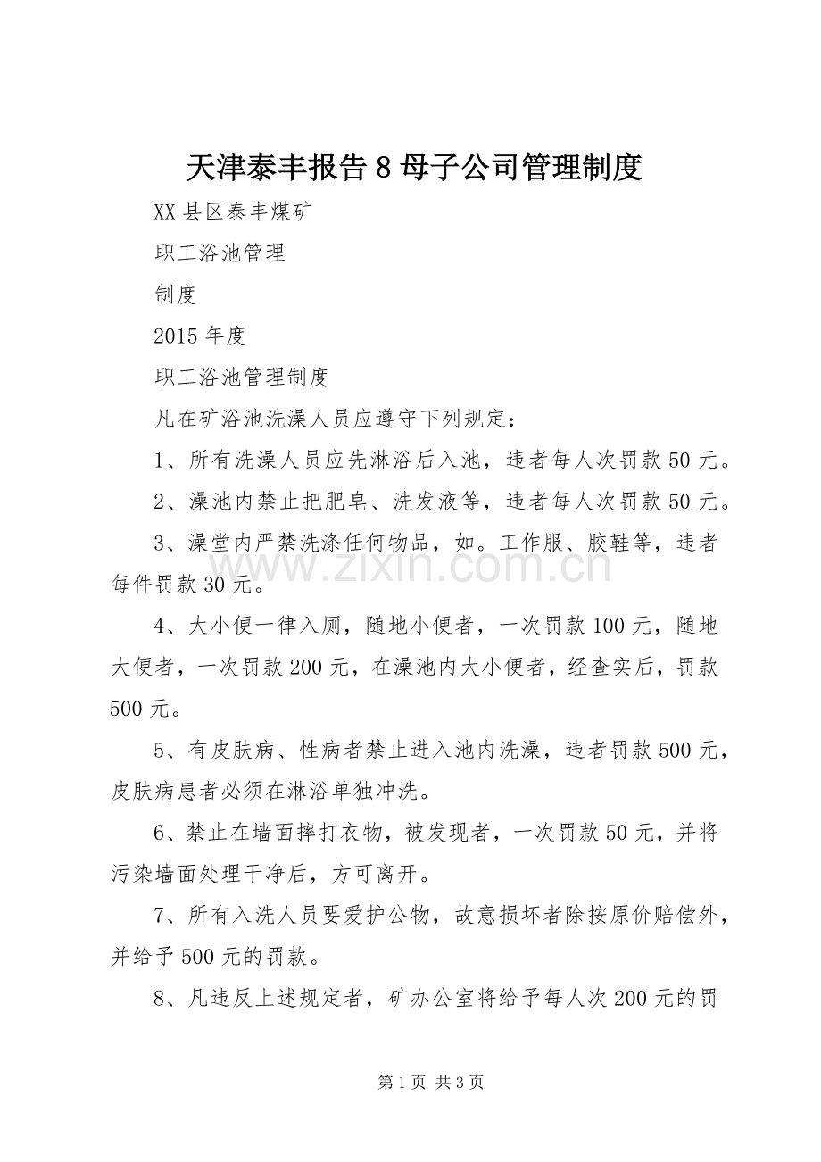 天津泰丰报告8母子公司管理规章制度细则.docx_第1页