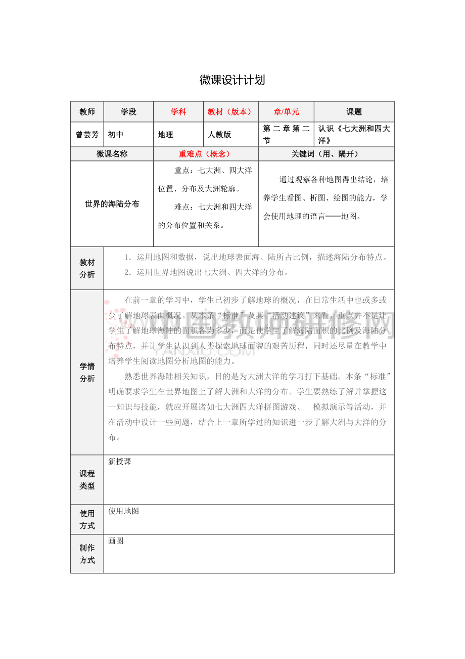 微课制作计划-(2).docx_第1页