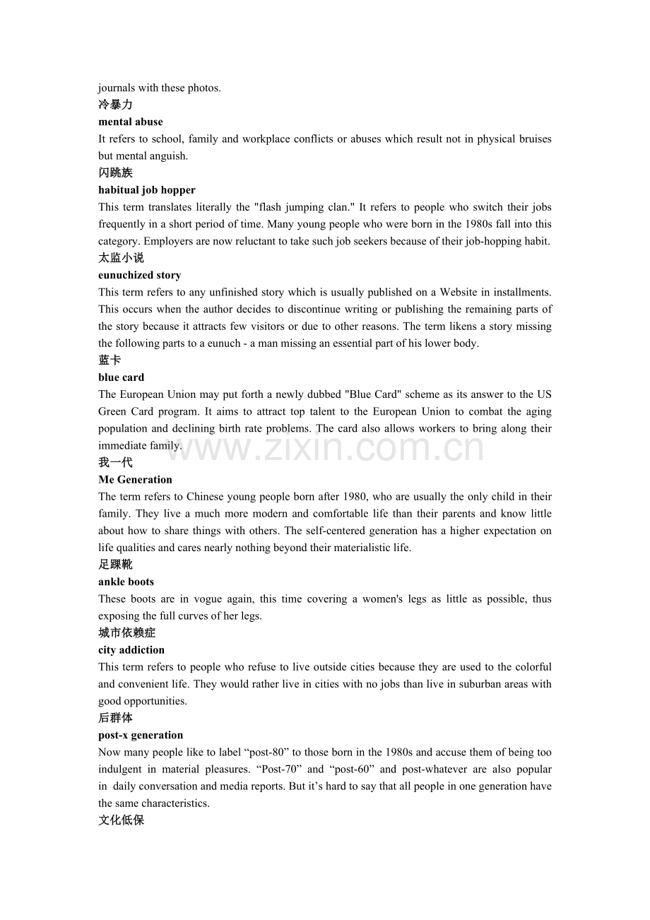 汉语流行语翻译.doc_第2页
