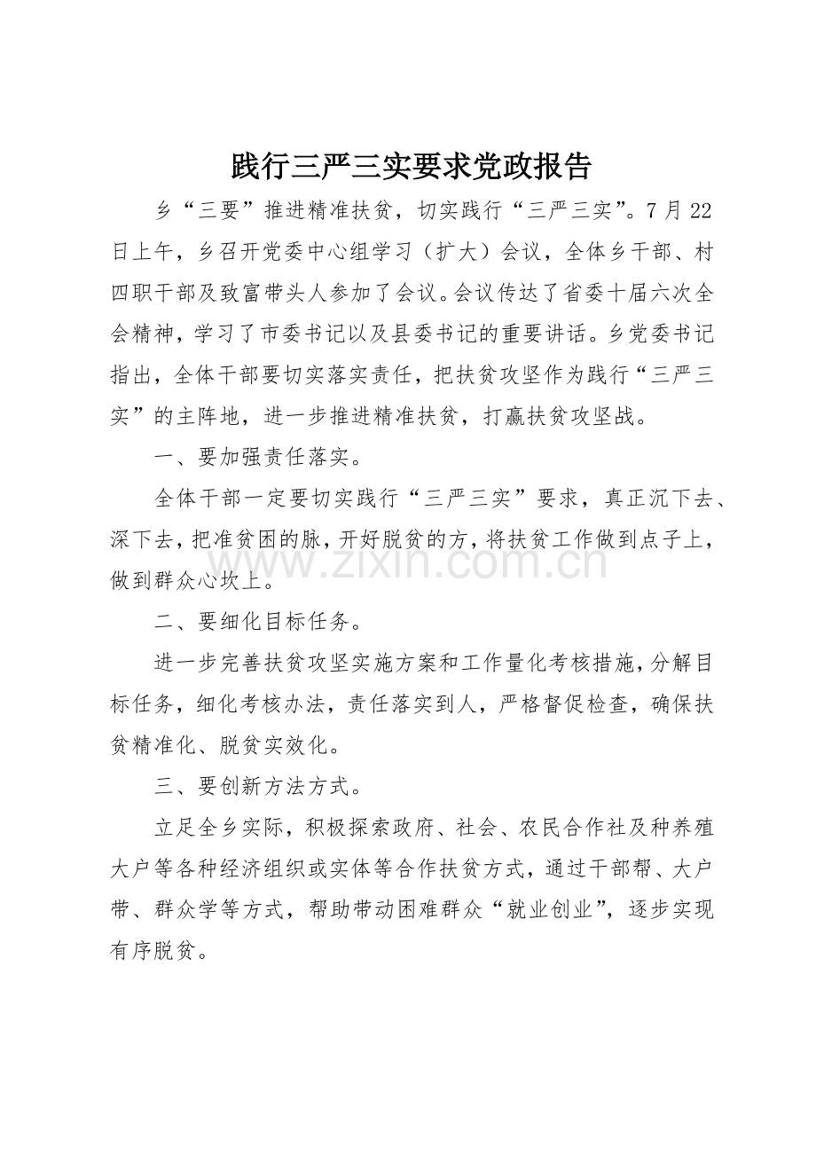 践行三严三实要求党政报告.docx_第1页