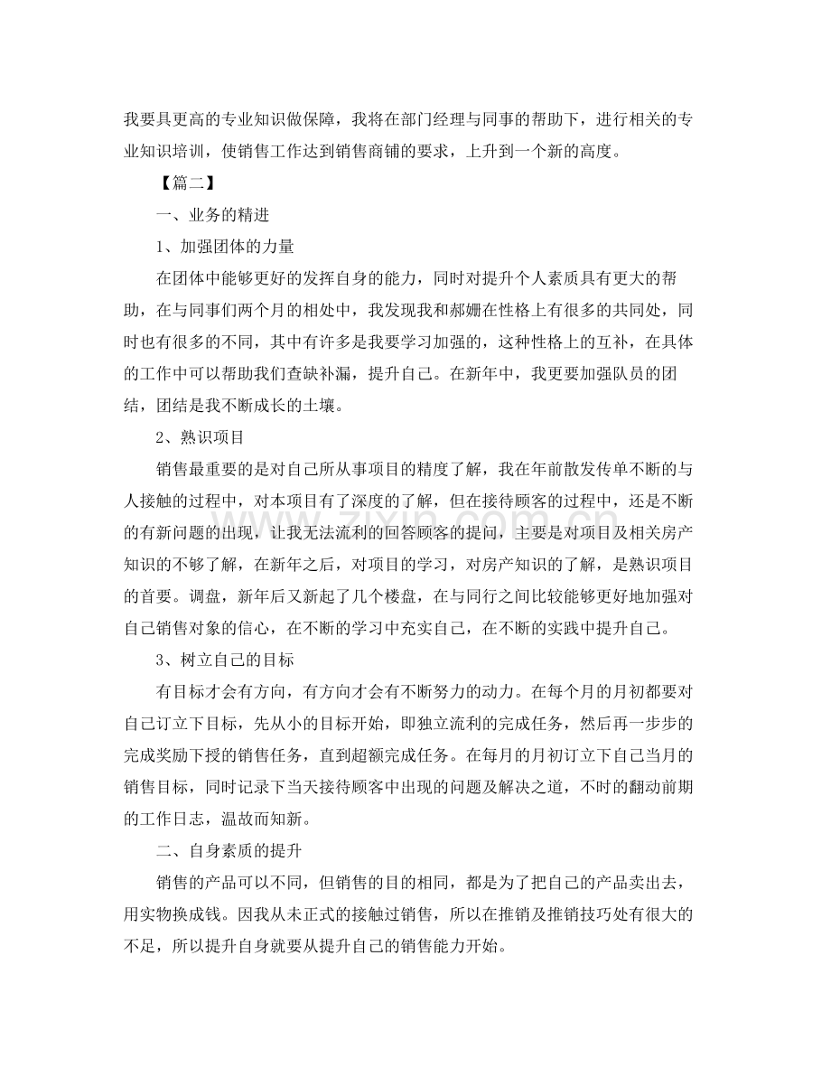 楼盘销售工作计划模板 .docx_第2页