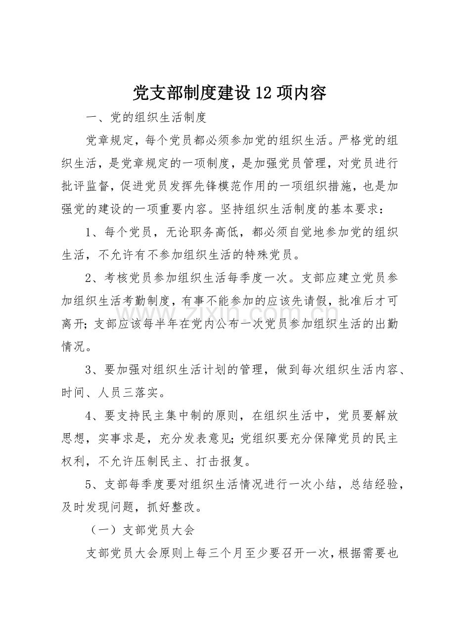 党支部规章制度建设项内容.docx_第1页