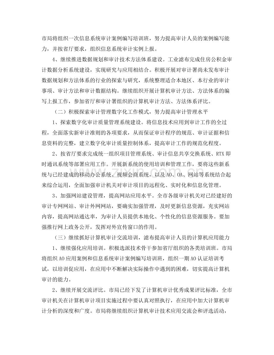 审计局审计信息化工作计划 .docx_第2页