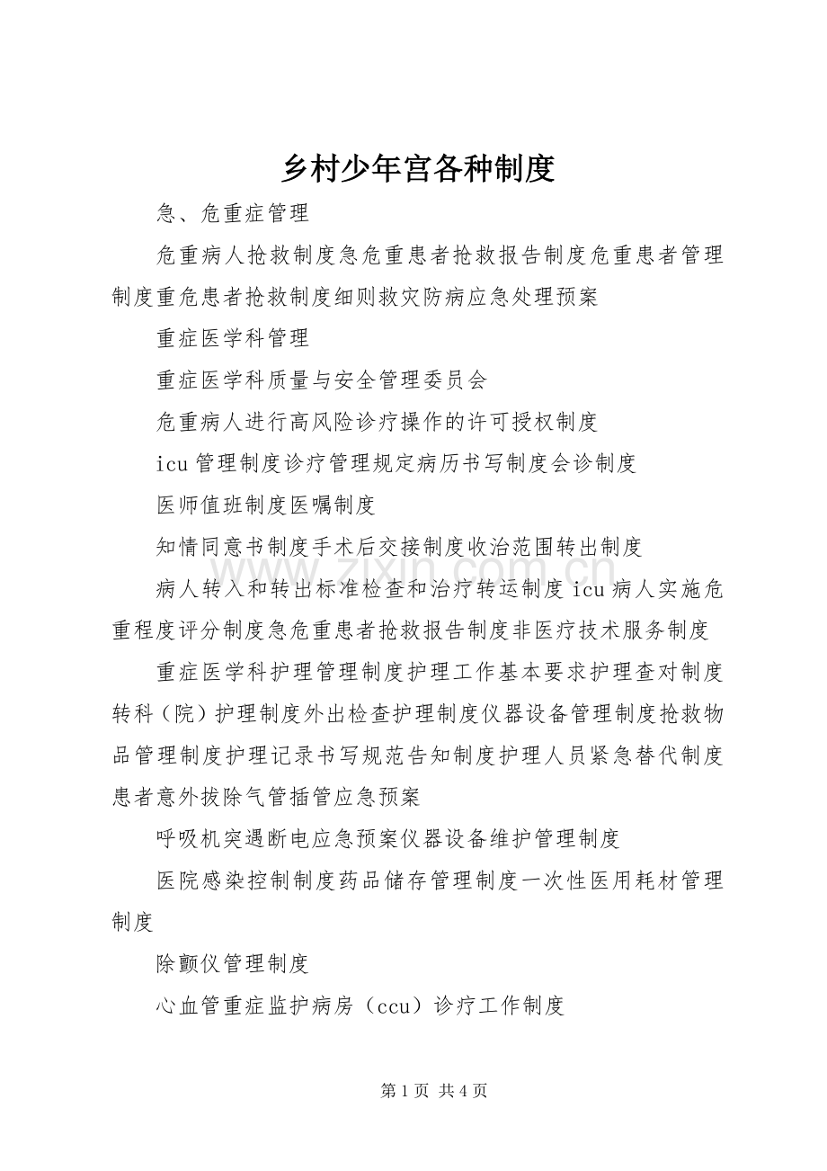乡村少年宫各种规章制度 .docx_第1页
