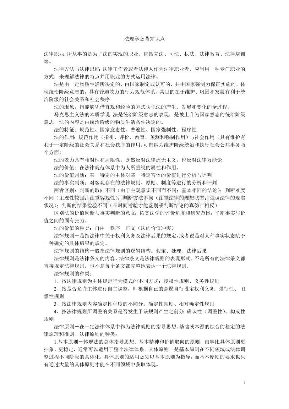 法理学必背知识点.doc_第1页