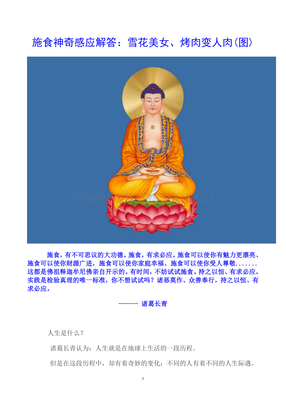 施食神奇感应解答 雪花美女 烤肉变人肉.doc_第1页