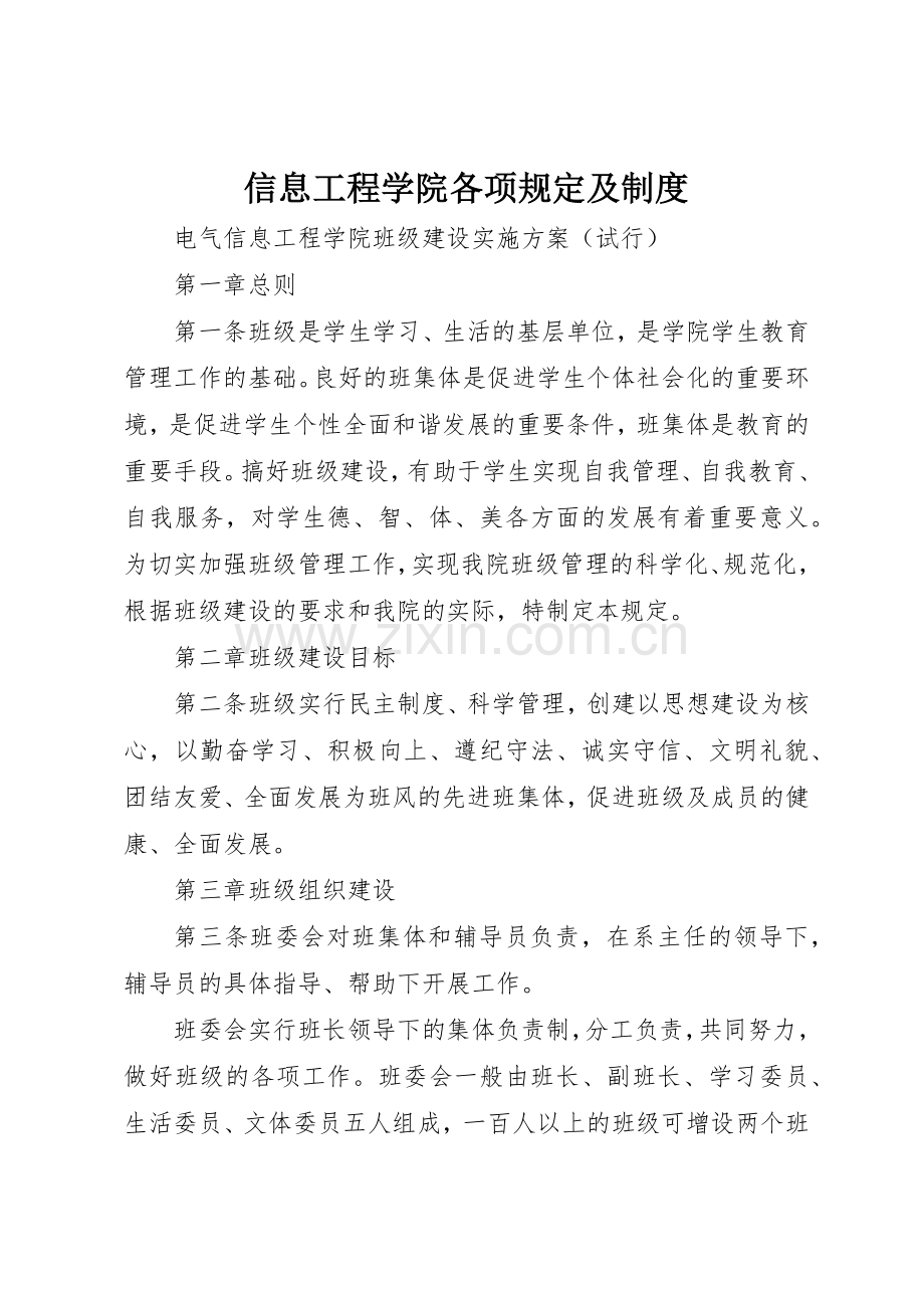 信息工程学院各项规定及规章制度细则.docx_第1页