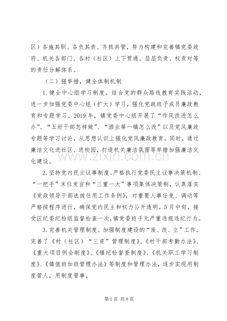 履行党风廉政建设职责要求工作报告 .docx_第2页