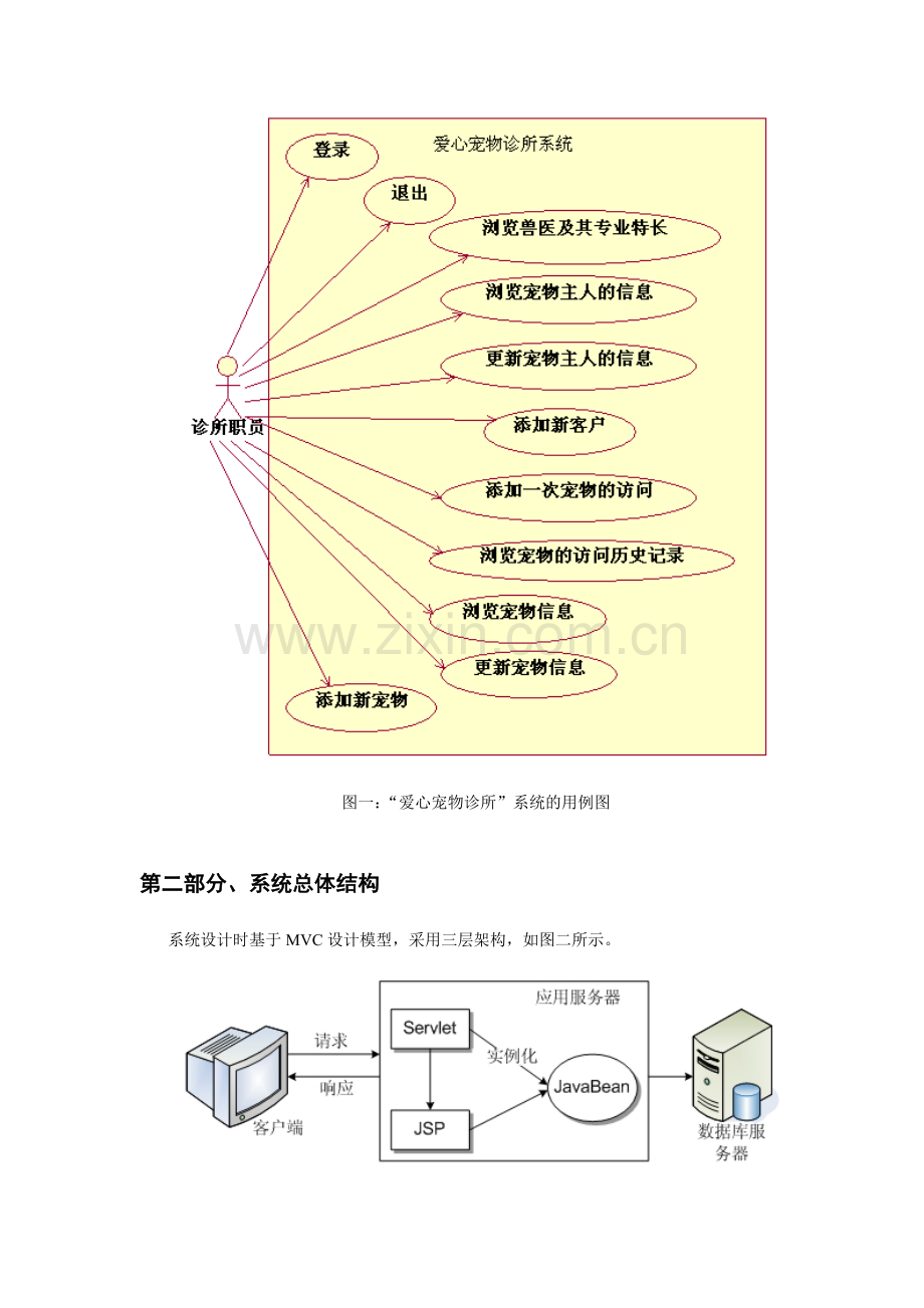 宠物诊所系统需求分析及用例文档.doc_第2页