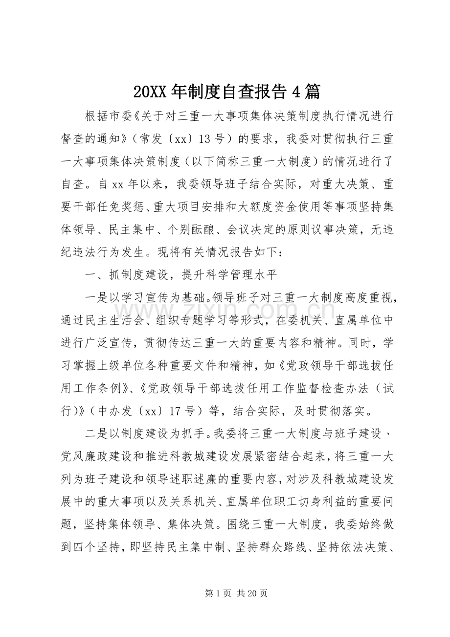 年规章制度自查报告篇.docx_第1页