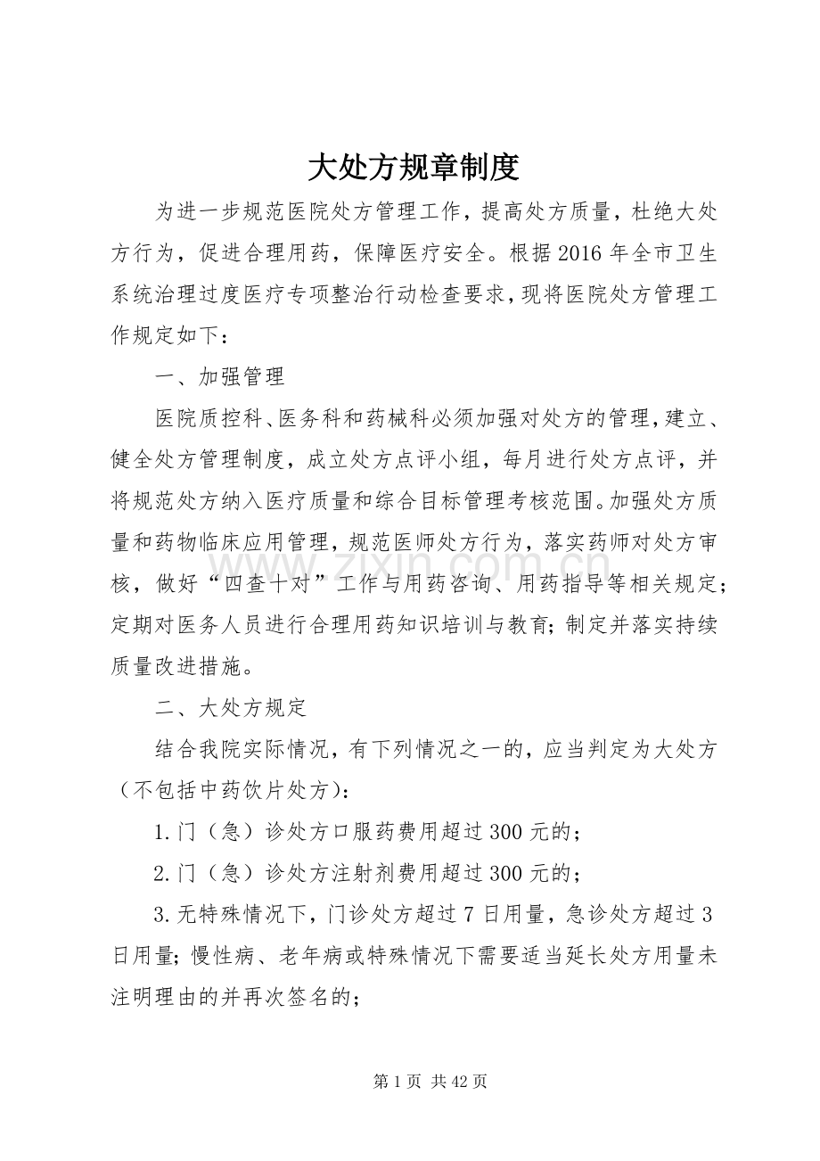 大处方规章规章制度.docx_第1页