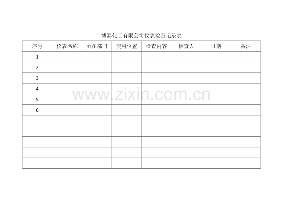 仪器仪表巡查记录.doc_第1页