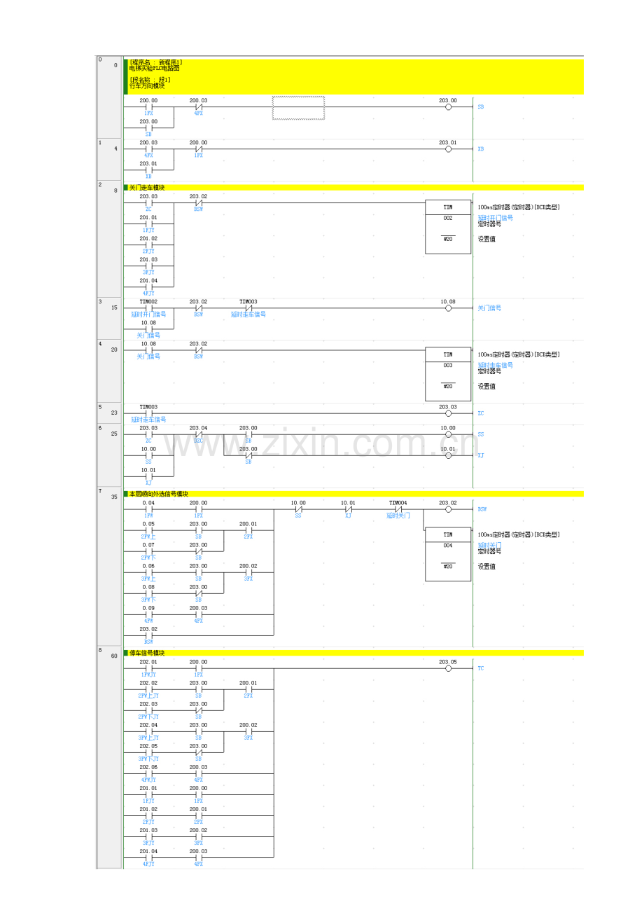 PLC控制实验三(电梯控制).doc_第1页