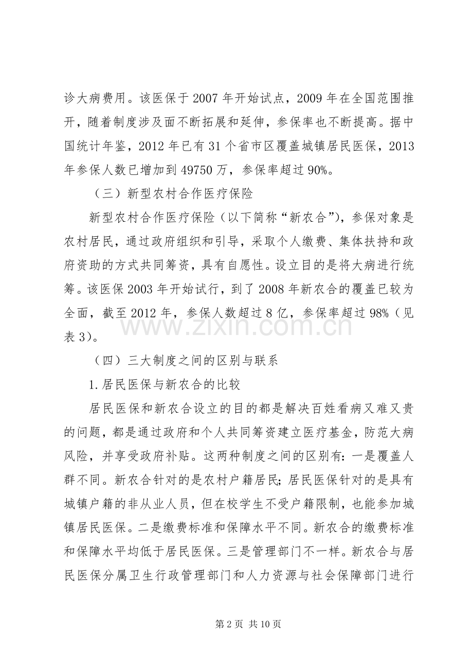 医疗保险规章制度城乡统筹发展探讨.docx_第2页