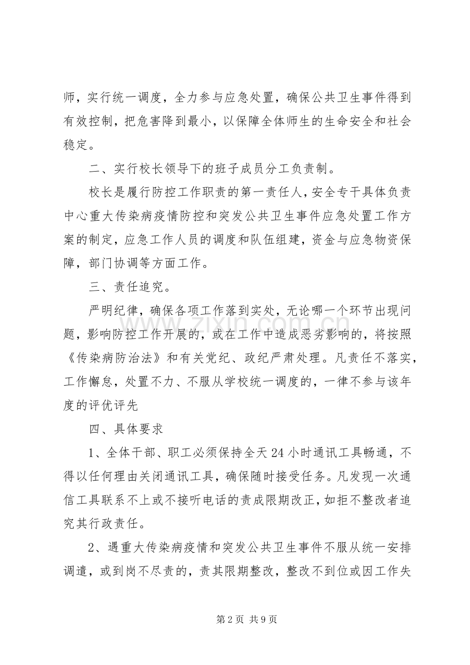 学校突发公共卫生事件责任追究规章制度.docx_第2页