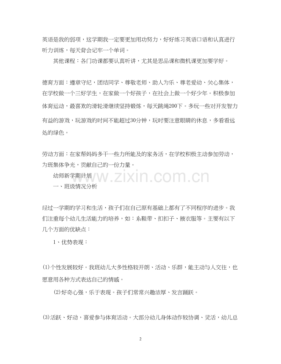 个人年新学期计划.docx_第2页