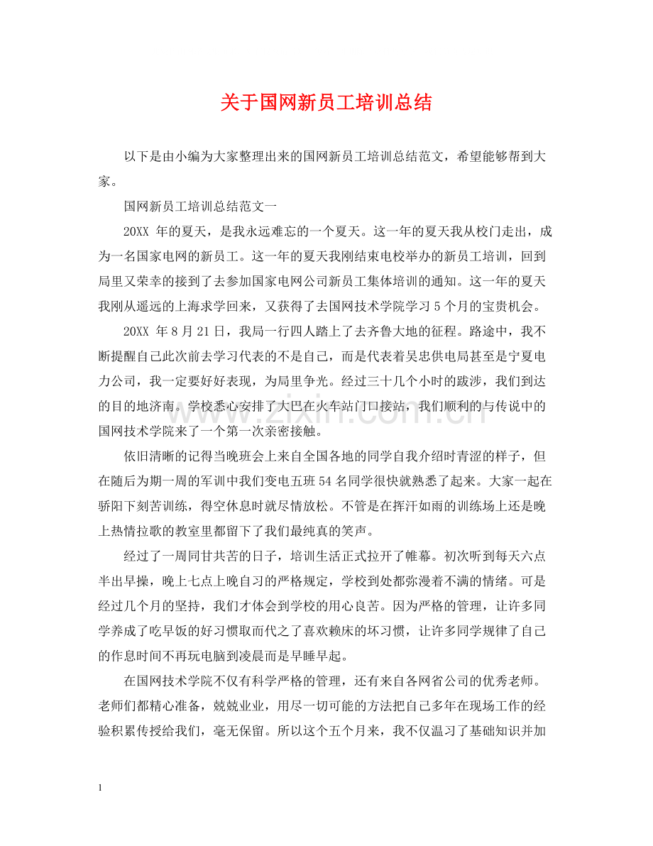 关于国网新员工培训总结.docx_第1页