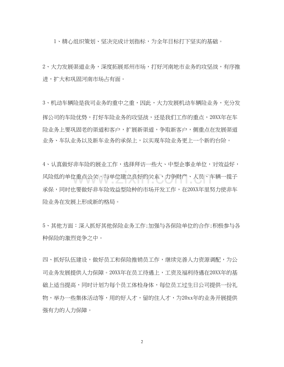 保险公司个人年度工作计划.docx_第2页